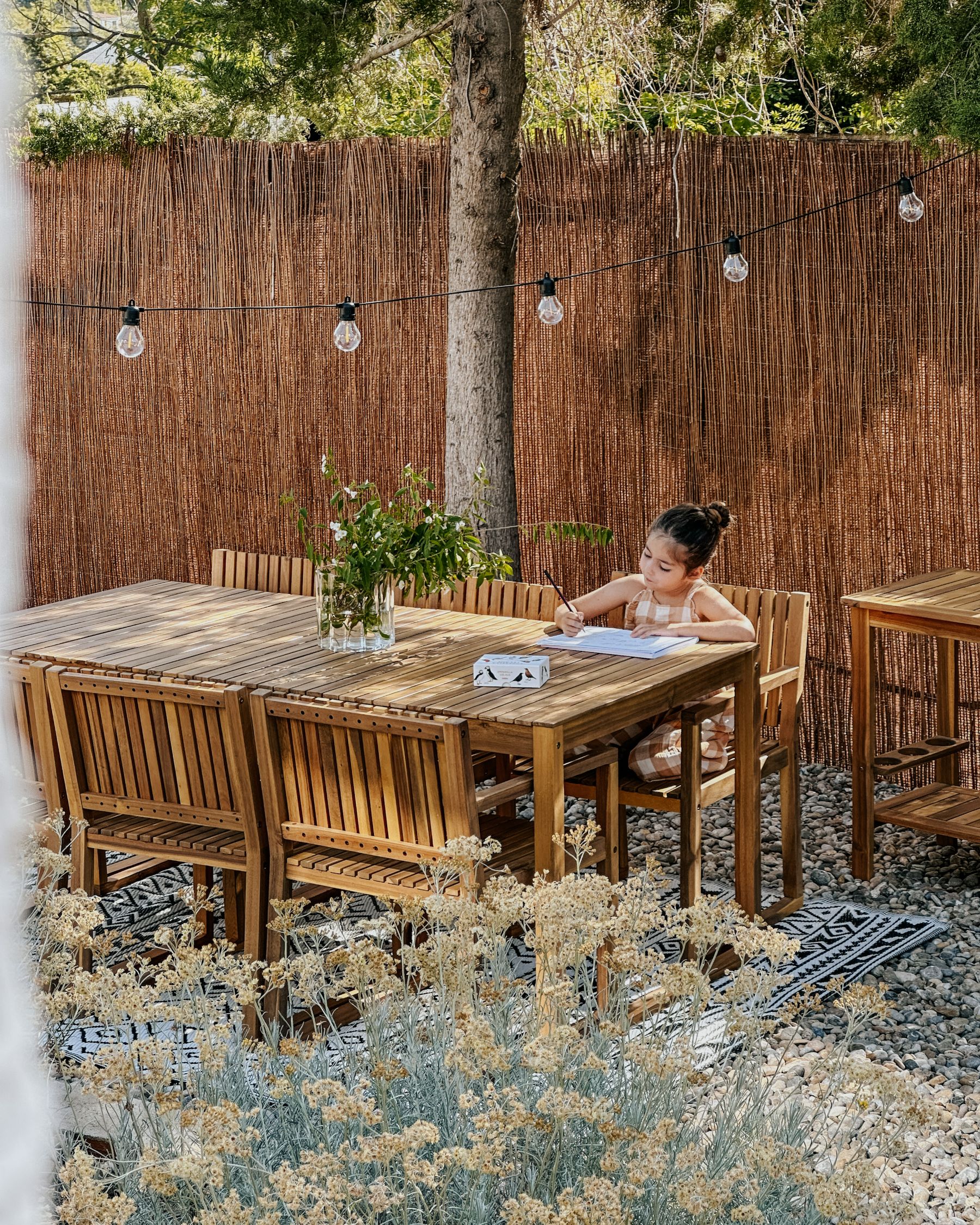 Garden Chair SASSARI Acacia Wood Grey