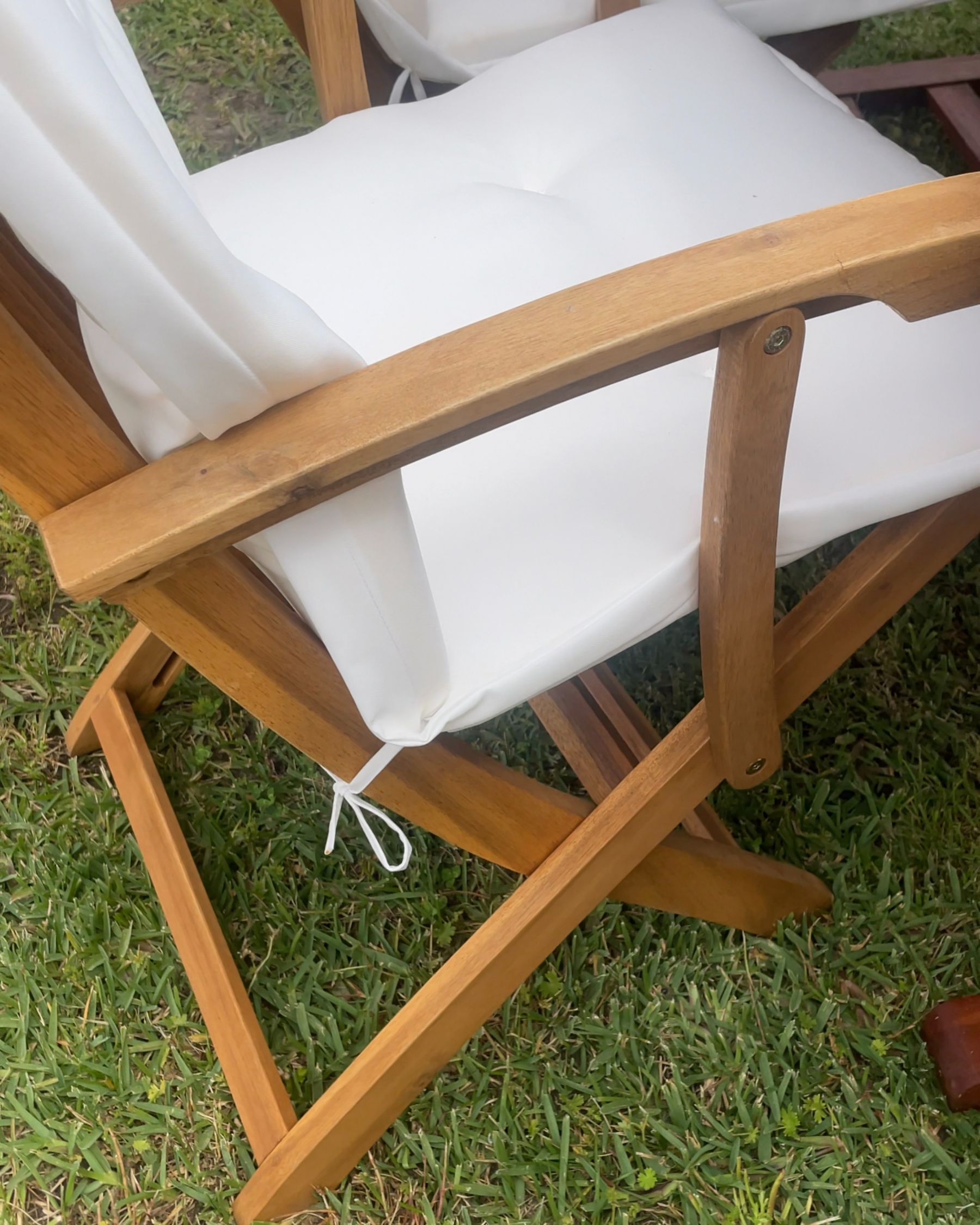 Set of 2 Garden Chairs MAUI II Acacia Wood Light Brown