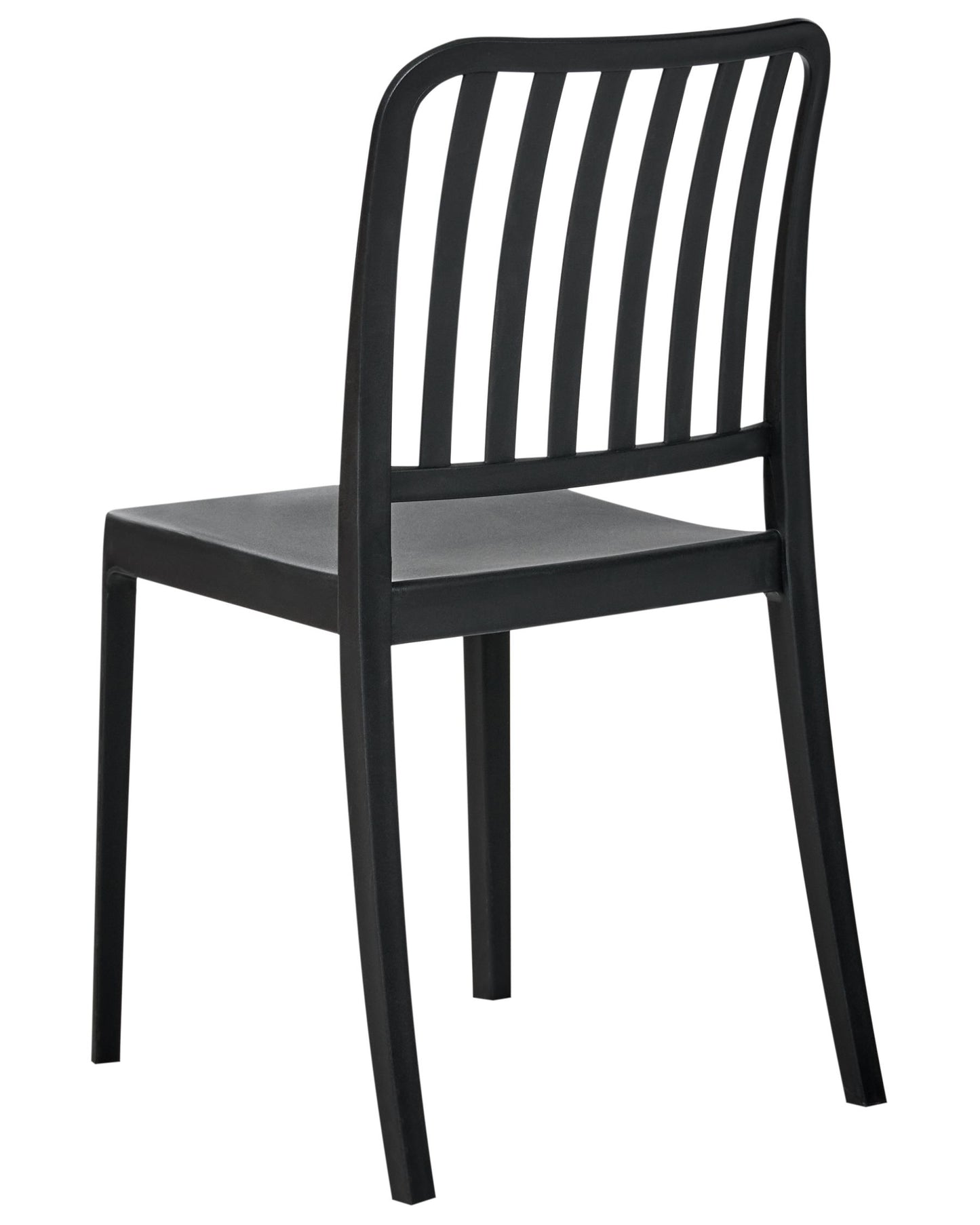 Set of 4 Garden Chairs SERSALE Synthetic Material Black
