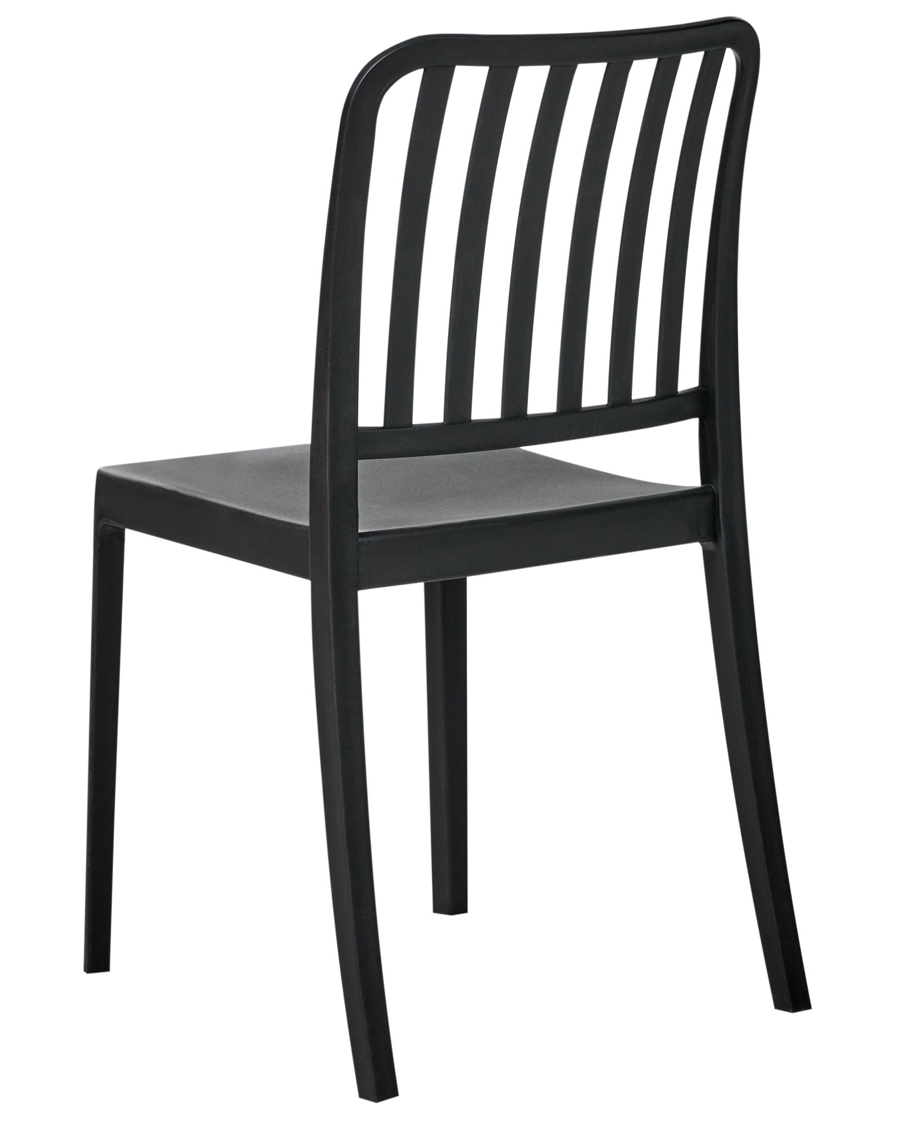 Set of 4 Garden Chairs SERSALE Synthetic Material Black