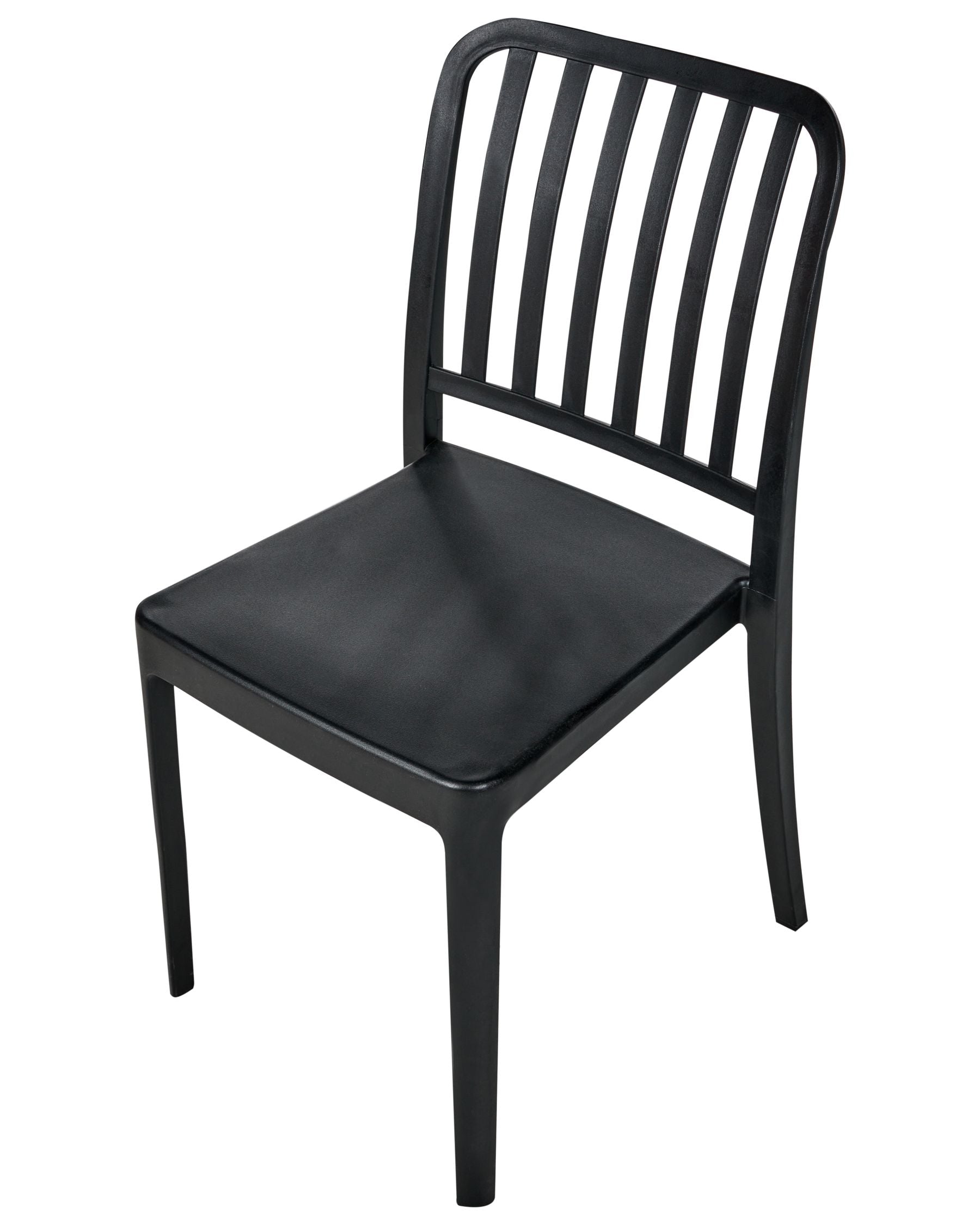 Set of 4 Garden Chairs SERSALE Synthetic Material Black